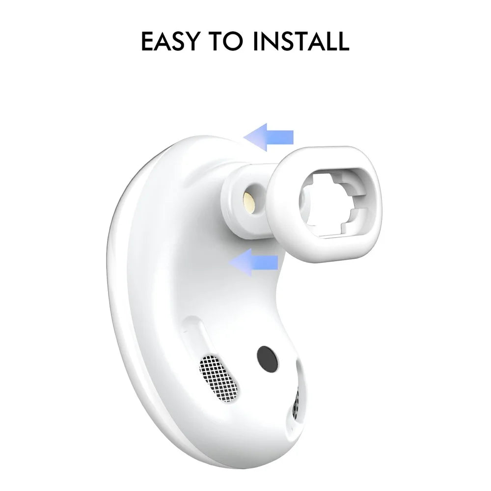 AHASTYLE PT132 For Samsung Galaxy Buds Live Silicone Cap Replacement Ear Plug (6 Pairs in Total, 2 Pairs Each in L  /  M  /  S) - White - 5
