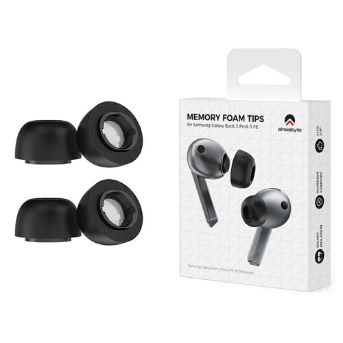 AHASTYLE WG168 2Pairs Memory Foam Ear Tips for Samsung Galaxy Buds3 Pro TWS Earbuds Replacement Tips - Large Size - 1