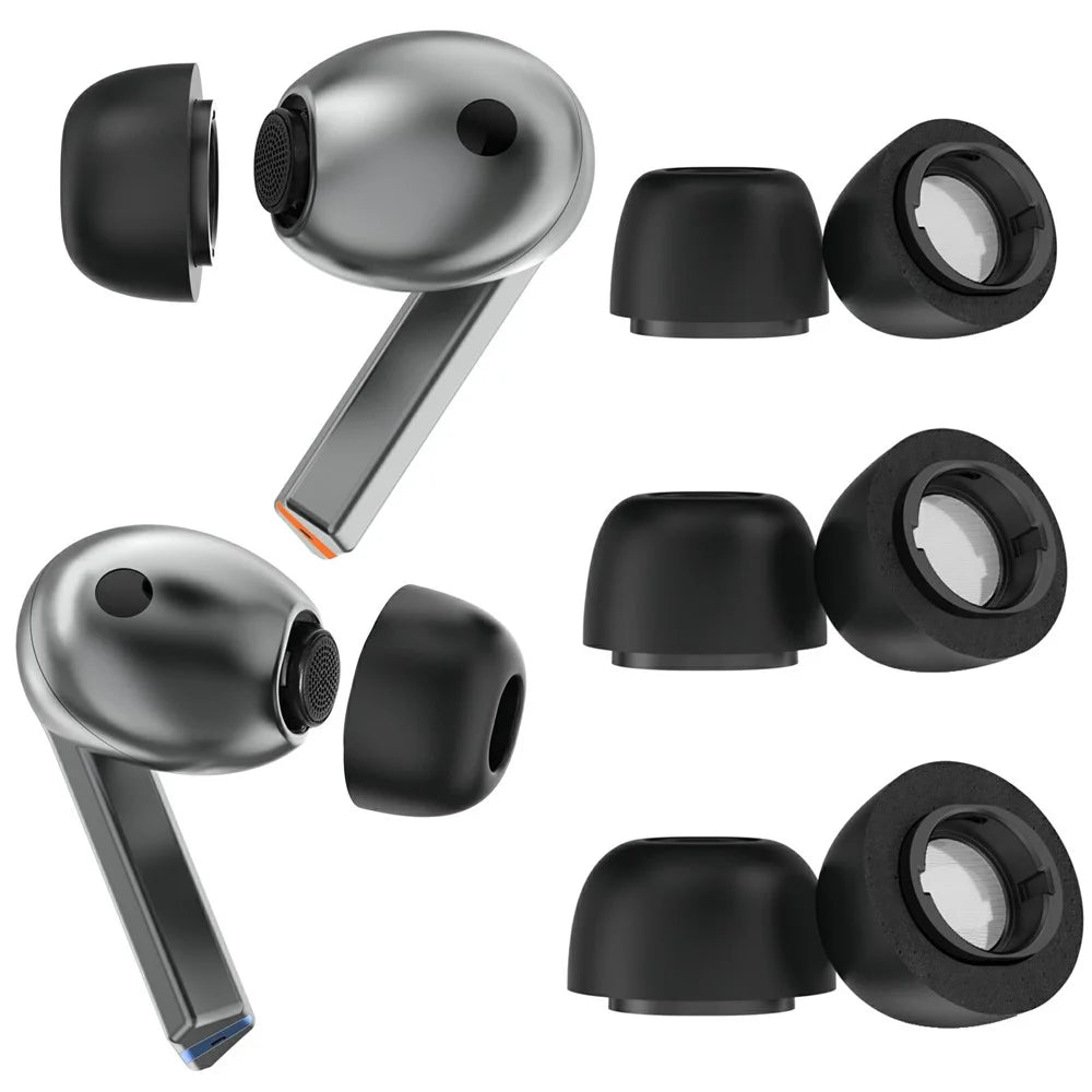 AHASTYLE WG168 2Pairs Memory Foam Ear Tips for Samsung Galaxy Buds3 Pro TWS Earbuds Replacement Tips - Large Size - 3