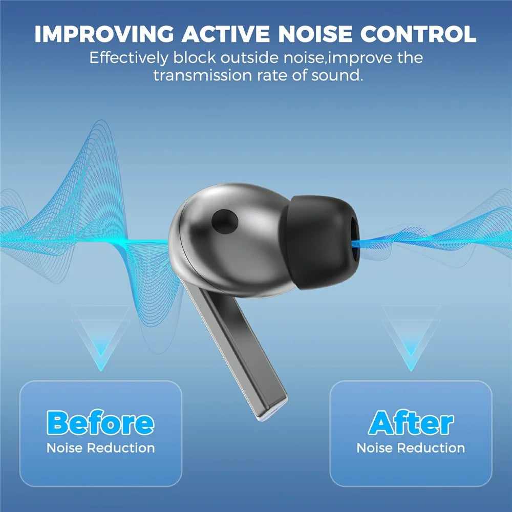 AHASTYLE WG168 2Pairs Memory Foam Ear Tips for Samsung Galaxy Buds3 Pro TWS Earbuds Replacement Tips - Large Size - 5