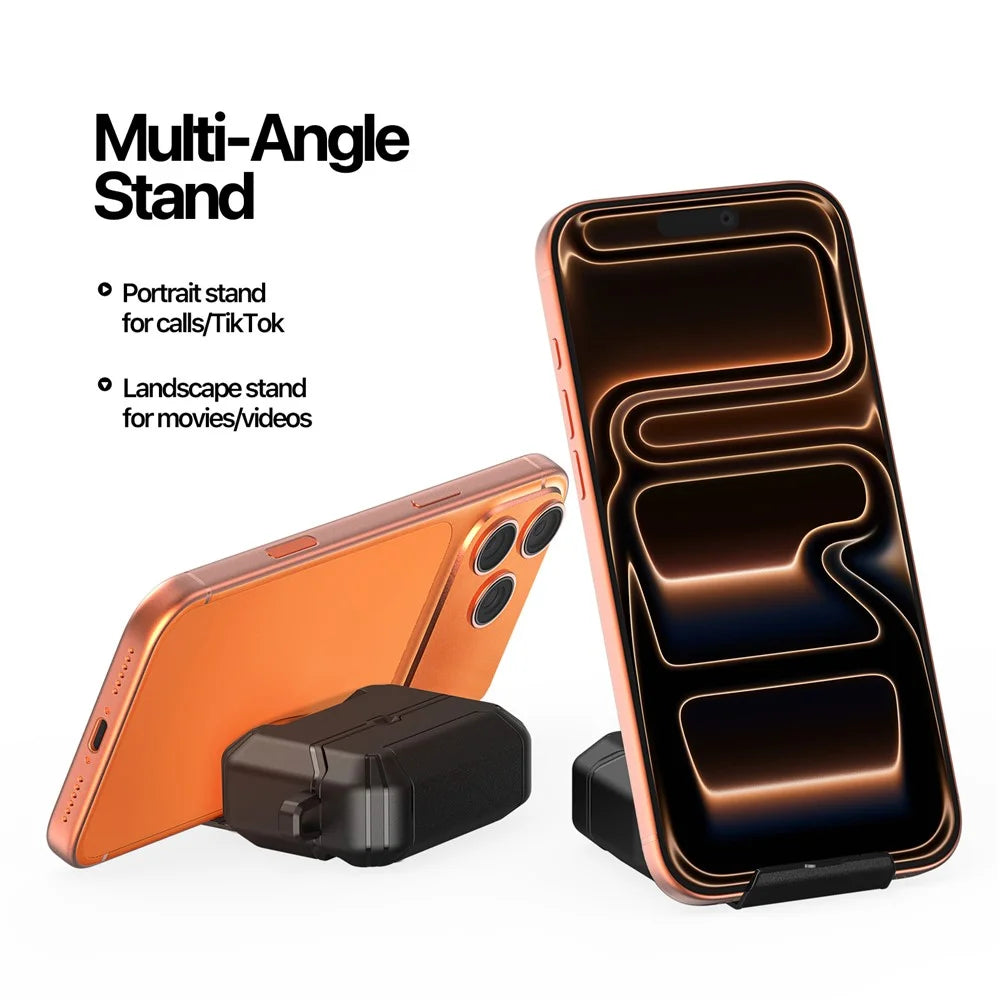 DUX DUCIS For AirPods Pro 3 Earphone Case  PECS Series PC+TPU Cover with Phone Holder and Hook - Black - 6