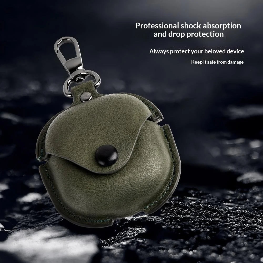 For Samsung Galaxy Buds Core Earphone Case Business Leather + PC Protective Cover - Green - 2