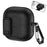 For Huawei FreeClip 2 Protective Case Leather Textured Lock Design Wireless Earbuds Cover with Phone Stand Function / Buckle - Black - 1