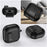 For Huawei FreeClip 2 Protective Case Leather Textured Lock Design Wireless Earbuds Cover with Phone Stand Function / Buckle - Black - 6