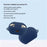 For JBL Soundgear Clips Silicone Case Wireless Earbuds Protective Cover with Anti-Lost Buckle - Dark Blue - 3