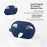 For JBL Soundgear Clips Silicone Case Wireless Earbuds Protective Cover with Anti-Lost Buckle - Dark Blue - 7