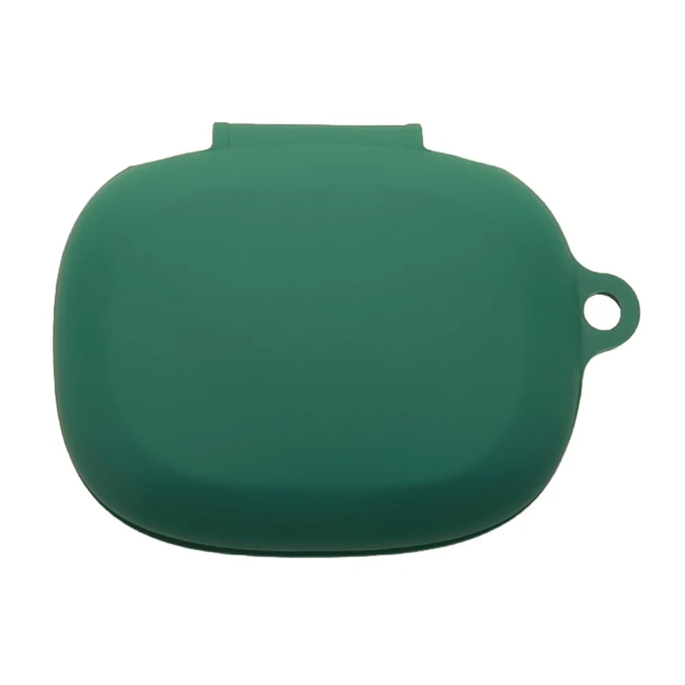 For JBL Endurance Peak 4 Silicone Case Wireless Earbuds Protective Cover with Anti-Lost Buckle - Blackish Green - 1