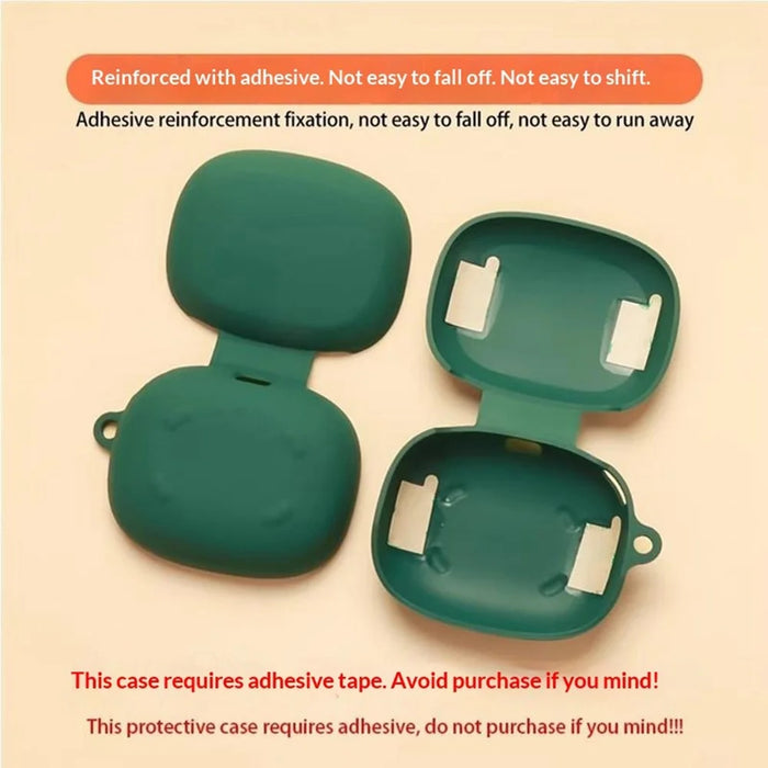 For JBL Endurance Peak 4 Silicone Case Wireless Earbuds Protective Cover with Anti-Lost Buckle - Blackish Green - 2