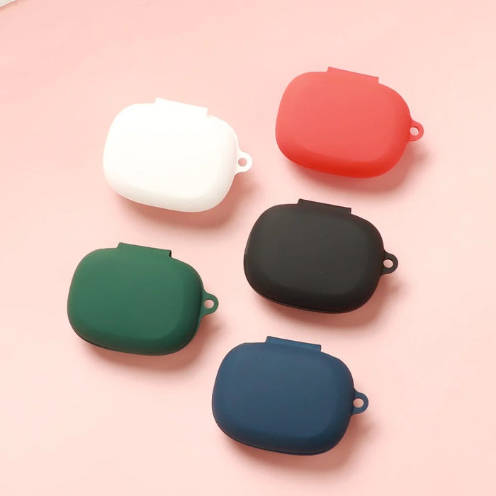 For JBL Endurance Peak 4 Silicone Case Wireless Earbuds Protective Cover with Anti-Lost Buckle - Blackish Green - 6