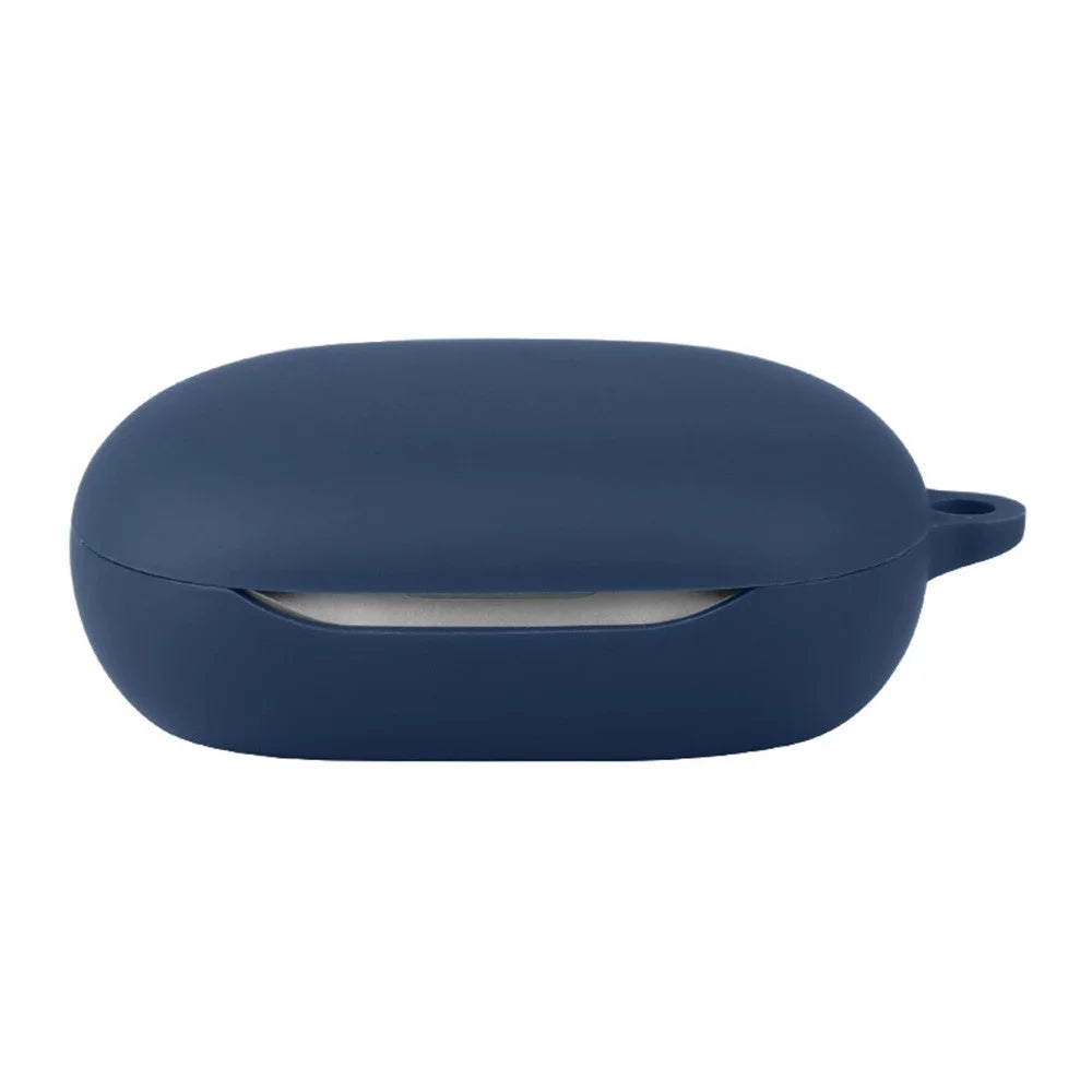For JBL Sense Pro Silicone Case Wireless Earbuds Protective Cover with Anti-Lost Buckle - Dark Blue - 1