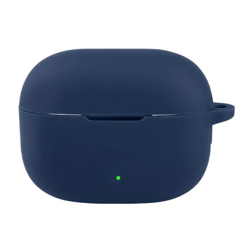For vivo iQOO TWS 5 Silicone Case Wireless Earbuds Protective Cover with Anti-Lost Buckle - Dark Blue - 1