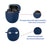 For Google Pixel Buds 2a Silicone Case Wireless Earbuds Protective Cover with Anti-Lost Buckle - Dark Blue - 4