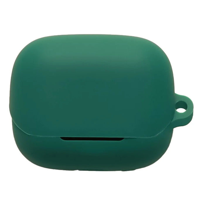 For Honor Earbuds 4 Silicone Case Wireless Earbuds Protective Cover with Anti-Lost Buckle - Blackish Green - 1