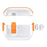 For AirPods Pro 3 Case with Phone Stand Function TPU PC TWS Earbuds Protective Cover - Orange - 2