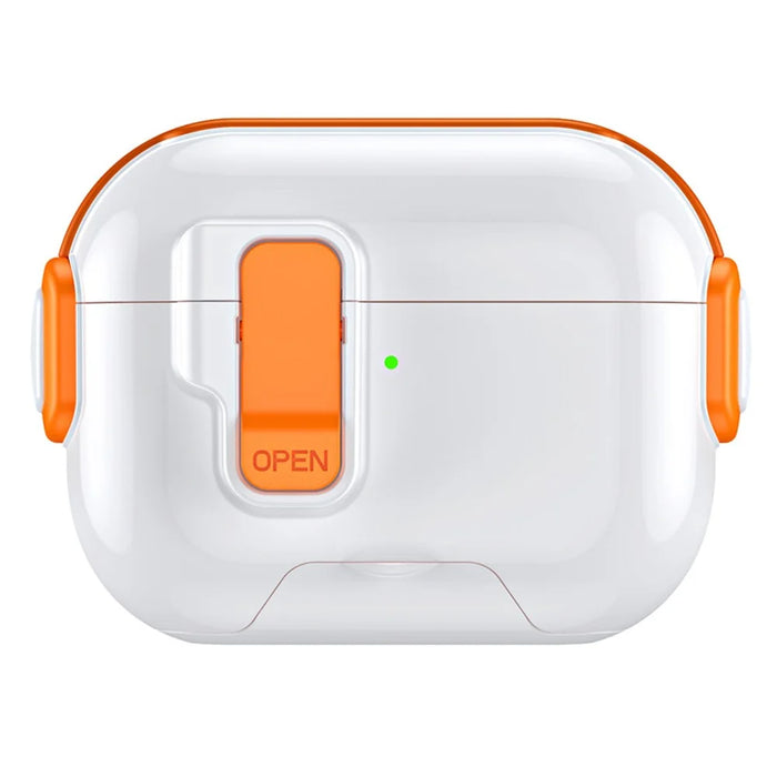 For AirPods Pro 2 Case with Phone Stand Function TPU PC TWS Earbuds Protective Cover - Orange - 1