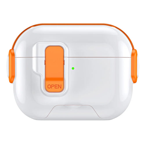For Apple AirPods Pro Case with Phone Stand Function TPU PC TWS Earbuds Protective Cover - Orange - 1