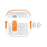 For Apple AirPods 3 Case with Phone Stand Function TPU PC TWS Earbuds Protective Cover - Orange - 2