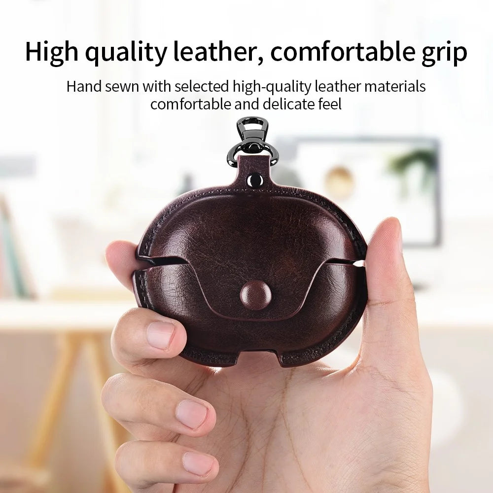 Earphone Case For Huawei FreeBuds Pro 5 / Pro 4 / Pro 3 Business Leather + PC Protective Cover - Dark Brown - 2