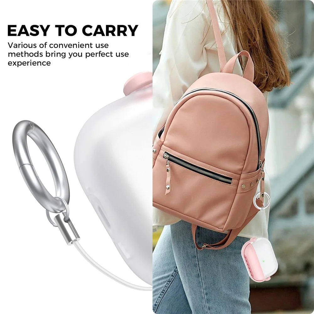 AHASTYLE WG174 For AirPods Pro 3 Silicone Earphone Case Transparent Separable Protective Cover - Pink - 6