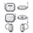 Full Protection Rhombus Style Shockproof Protective Case with Carabiner for Apple AirPods 3 - Black - 7