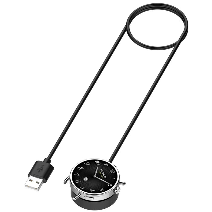 For Xiaomi Watch 5 Magnetic Charging Cable Integrated Smartwatch Charger 1m USB Cord - Black - 2