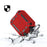 Hard PC and Soft TPU Cover Drop Tested Shockproof Airpod Case with Keychain for Apple AirPods 3 - Red - 6
