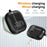 For AirPods Pro 3 Case Foldable Stand Electroplated Litchi Texture TPU PC Earbuds Cover with Switch  /  Carabiner - Black - 5