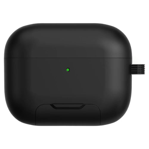 For AirPods Pro 3 Case Foldable Stand TPU PC Magnetic Earbuds Cover with Carabiner - Black - 1