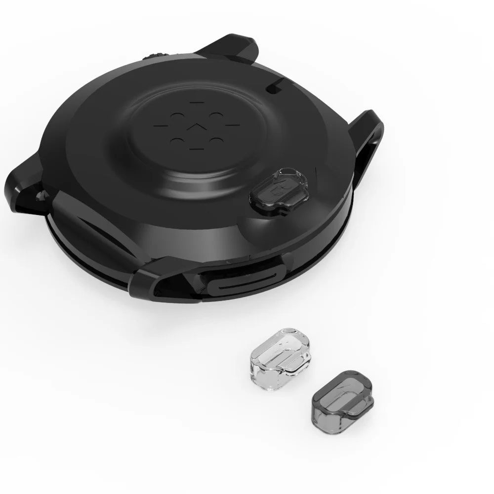 TPU Dust Cover for Coros Apex 2 Pro / Apex Pro / Apex 2 Smart Watch Charging Port Dust Plug - Transparent Black - 3