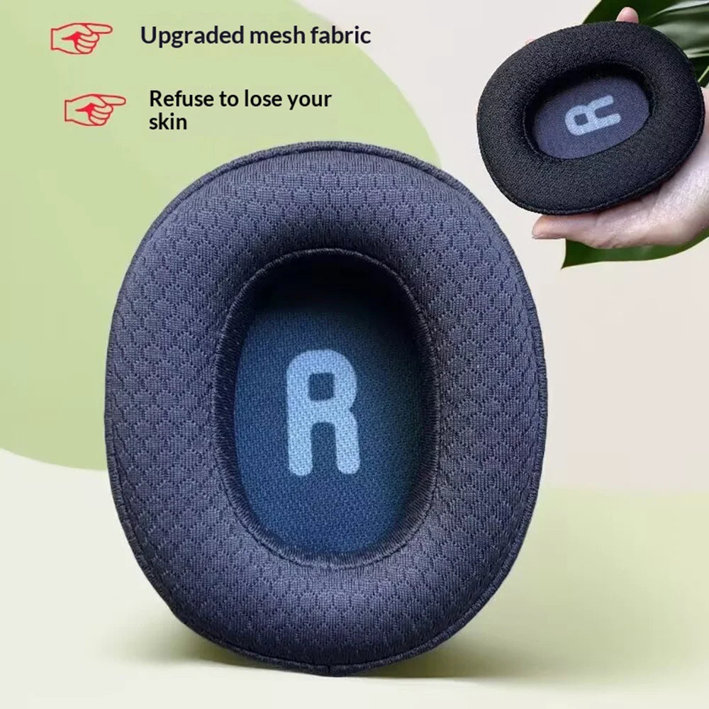 1 Pair Ear Pads for JBL Tune 760NC/750BTNC/720BT/710BT/700BT Headphones Breathable Mesh Fabric Ear Cushions - Blue - 3
