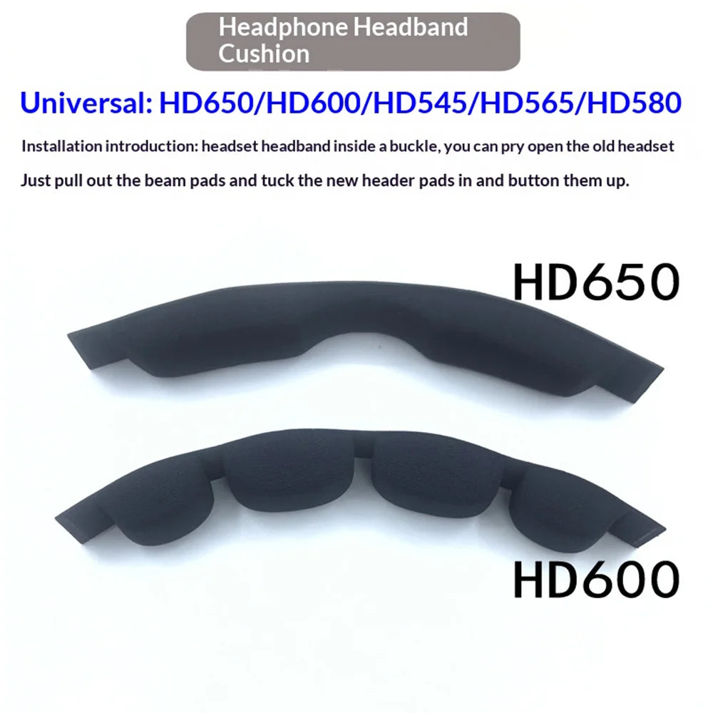 Sponge Headband Cushion for Sennheiser HD 650 / HD 600 / HD 580 / HD 565 / HD 545 Head Beam Pad Replacement - 4-Segment - 3