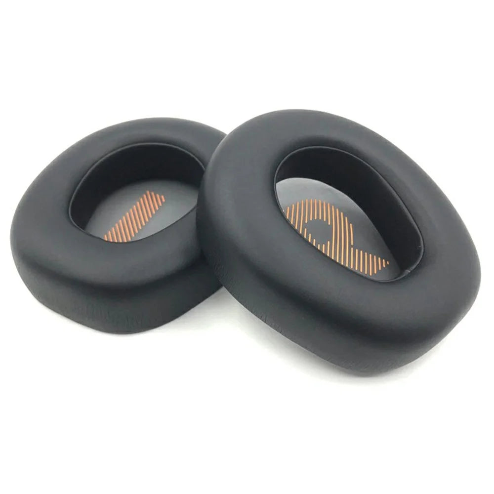 1 Pair For JBL Quantum ONE Headphone Ear Cushions High Protein Leather Memory Foam Replacement Earpads - Black - 1