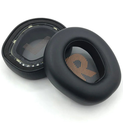 1 Pair For JBL Quantum ONE Headphone Ear Cushions High Protein Leather Memory Foam Replacement Earpads - Black - 2
