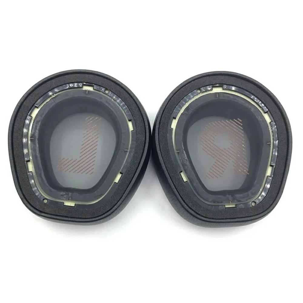 1 Pair For JBL Quantum ONE Headphone Ear Cushions High Protein Leather Memory Foam Replacement Earpads - Black - 4