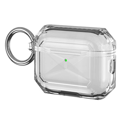 AHASTYLE WG165-Pro3 For AirPods Pro 3 Case Dual Color TPU Earphone Cover with Carabiner - Black - 1