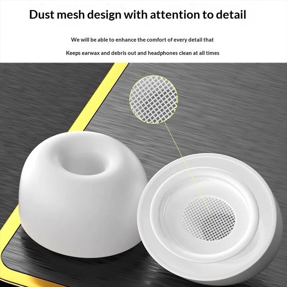 3 Pairs For AirPods Pro 3 Earbuds Tips L / M / S Size Set Silicone Ear Tips with Pressure Relief Valve - White - 2