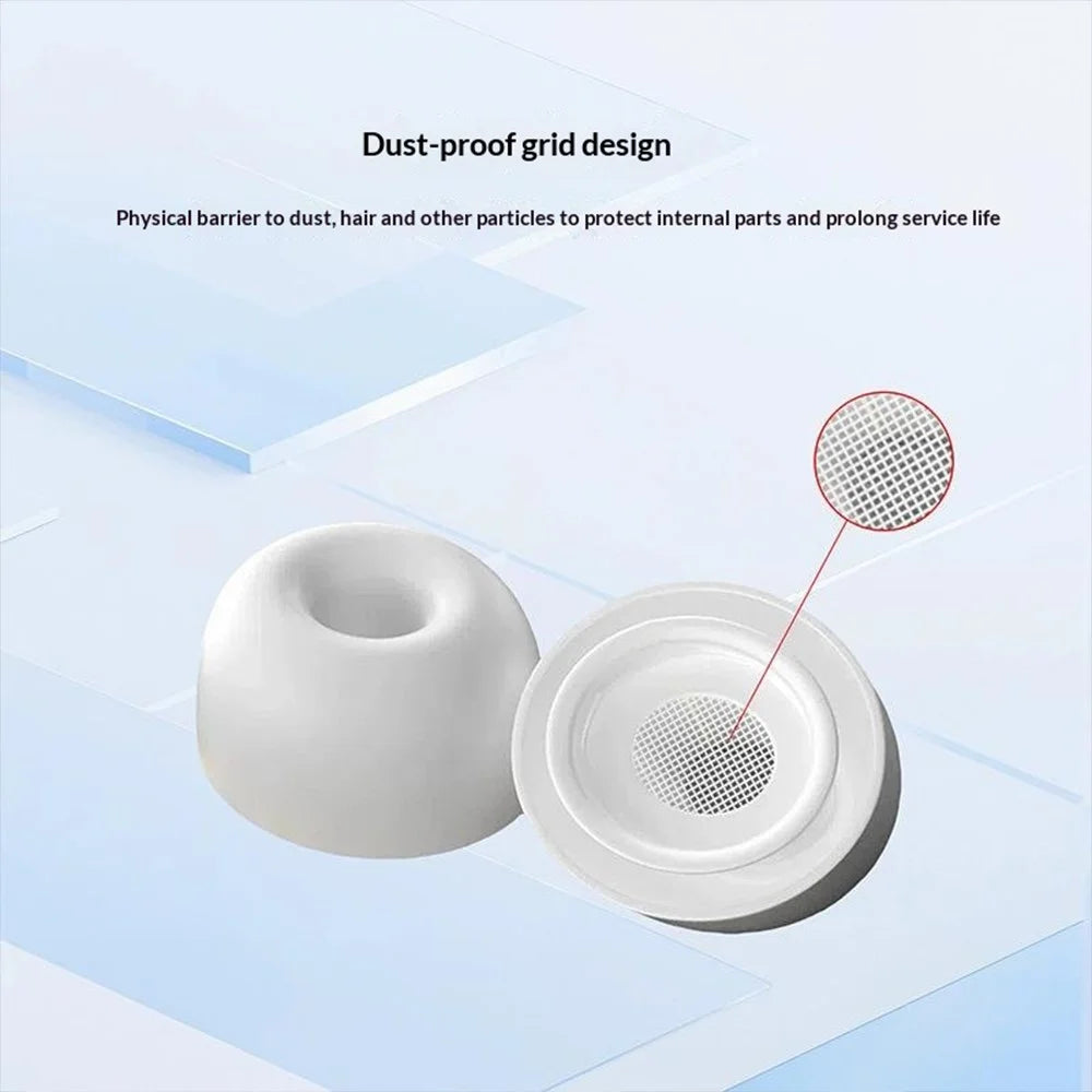 3 Pairs For AirPods Pro 3 Earbuds Tips L / M / S Size Set Silicone Ear Tips with Pressure Relief Valve - White - 3