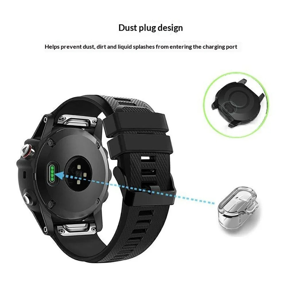 10Pcs Clear TPU Dust Plug for Garmin Venu 4 45mm / 41mm / Bounce 2 / Venu X1 Smart Watch Charging Port Dust Cover - Transparent - 2