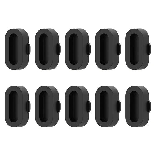 10Pcs Silicone Dust Plug for Garmin Venu 4 45mm  /  41mm  /  Bounce 2  /  Venu X1 Smart Watch Charging Port Dust Cover - Black - 1