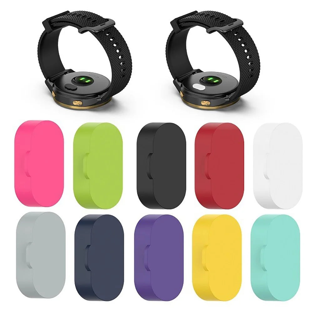 10Pcs Silicone Dust Plug for Garmin Venu 4 45mm  /  41mm  /  Bounce 2  /  Venu X1 Smart Watch Charging Port Dust Cover - Black - 4