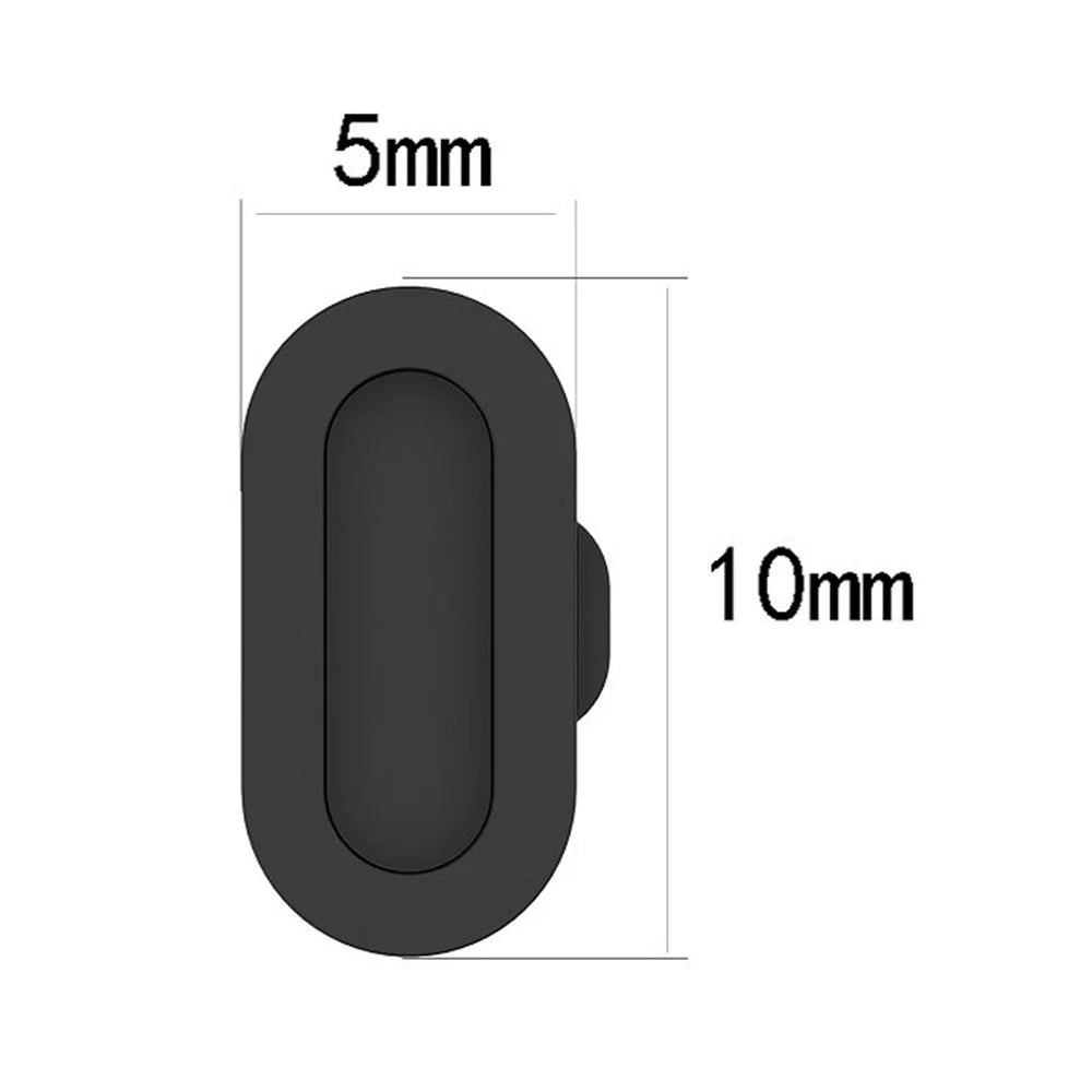 10Pcs Silicone Dust Plug for Garmin Venu 4 45mm  /  41mm  /  Bounce 2  /  Venu X1 Smart Watch Charging Port Dust Cover - Black - 5