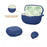 For Xiaomi Redmi Buds 8 Pro Silicone Case Wireless Earbuds Protective Cover with Anti-Lost Buckle - Dark Blue - 4