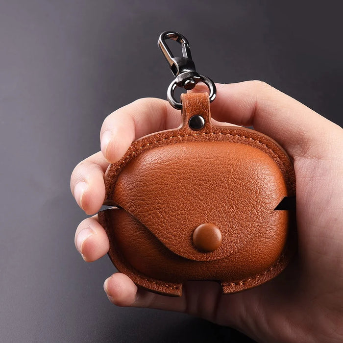 For Xiaomi Redmi Buds 8 Pro Earphone Case Business Leather + PC Protective Cover - Brown - 2