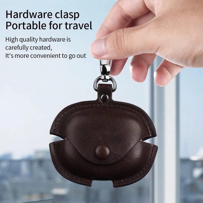 For Xiaomi Redmi Buds 8 Pro Earphone Case Business Leather + PC Protective Cover - Brown - 6