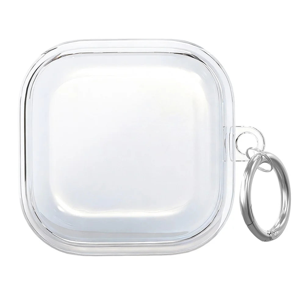 For Samsung Galaxy Buds4 / Buds4 Pro Case Earphone TPU Cover with Metal Hook - Transparent - 1