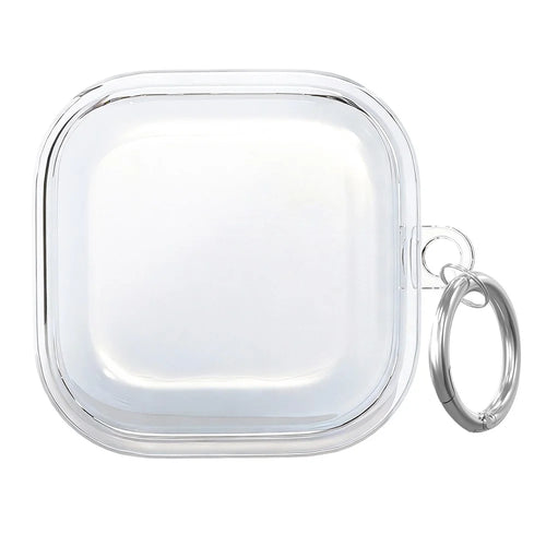 For Samsung Galaxy Buds4 / Buds4 Pro Case Earphone TPU Cover with Metal Hook - Transparent - 1