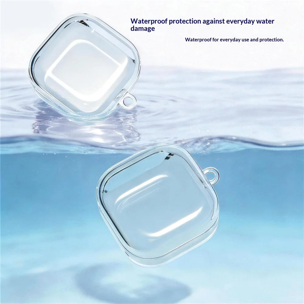 For Samsung Galaxy Buds4 / Buds4 Pro Case Earphone TPU Cover with Metal Hook - Transparent - 5