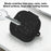 For Samsung Galaxy Buds4 / Buds4 Pro Silicone Case Wireless Earphone Anti-Scratch Protective Cover with Carabiner - Black - 4