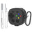 For Samsung Galaxy Buds4  /  Buds4 Pro Case with Hanging Buckle  /  Cleaning Pen, Gaming Controller Style TPU + PC Earphone Cover - Black - 1