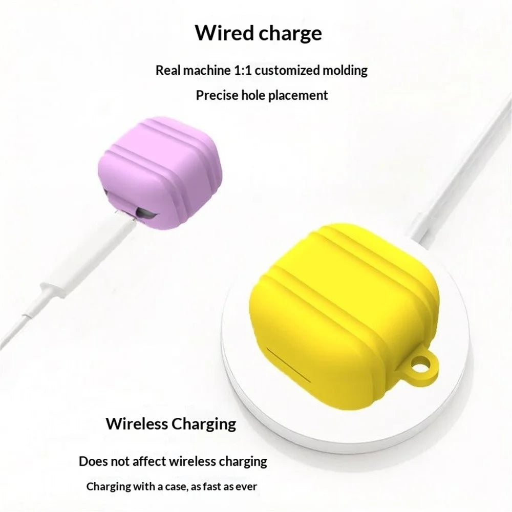 For Samsung Galaxy Buds4 / Buds4 Pro Silicone Case Earphone Protective Cover with Carabiner - Black - 6